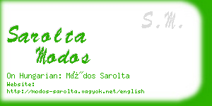 sarolta modos business card